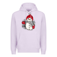 Lilac grey christmas snowman Premium Hoodie - JahusDesignShop