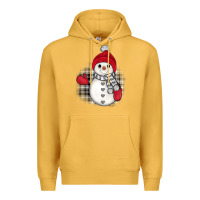 Mustard grey christmas snowman Premium Hoodie - JahusDesignShop