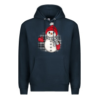 Navy grey christmas snowman Premium Hoodie - JahusDesignShop