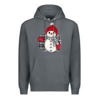 Rock grey christmas snowman Premium Hoodie - JahusDesignShop