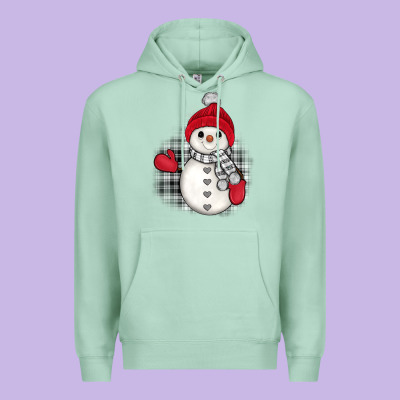 Grey Christmas Snowman Premium Hoodie Designed By Jahusdesignshop