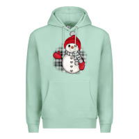 Seafoam grey christmas snowman Premium Hoodie - JahusDesignShop