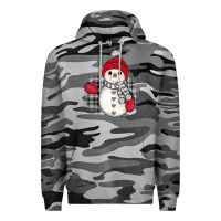 Slate Camo grey christmas snowman Premium Hoodie - JahusDesignShop