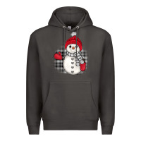 Smoke grey christmas snowman Premium Hoodie - JahusDesignShop