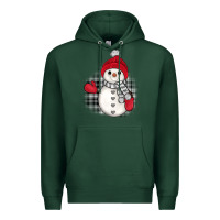 Sports Green grey christmas snowman Premium Hoodie - JahusDesignShop