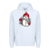 White grey christmas snowman Premium Hoodie - JahusDesignShop