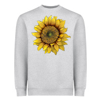 Heather Grey sunflower Heavyweight Sweatshirt - Artiststas