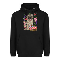 Black Easter pug Heavyweight Hoodie - RanaPortraitStore