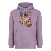 Lavender Easter pug Heavyweight Hoodie - RanaPortraitStore