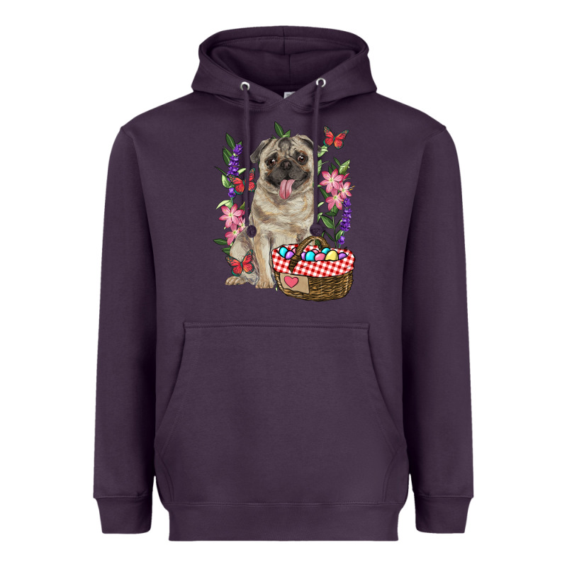 Easter Pug Heavyweight Hoodie by RanaPortraitStore | Teevron