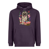 Plum Easter pug Heavyweight Hoodie - RanaPortraitStore