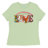 Matcha Easter Bunny Love With Rainbow Ladies Tee - RanaPortraitStore