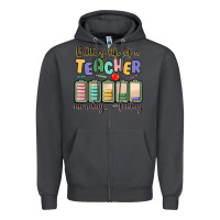 Smoke battery life of a teacher monday friday Zipper Hoodie - MaliasSmallBusiness