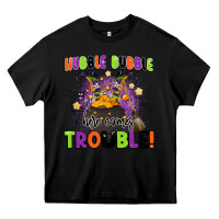 Black kids halloween hubble bubble here comes trouble Heavy Core Tee - BarkalooDesign
