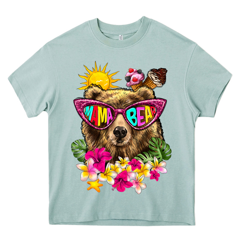 Mama Bear Summer Heavy Core Tee by texasbilliewilder | Teevron