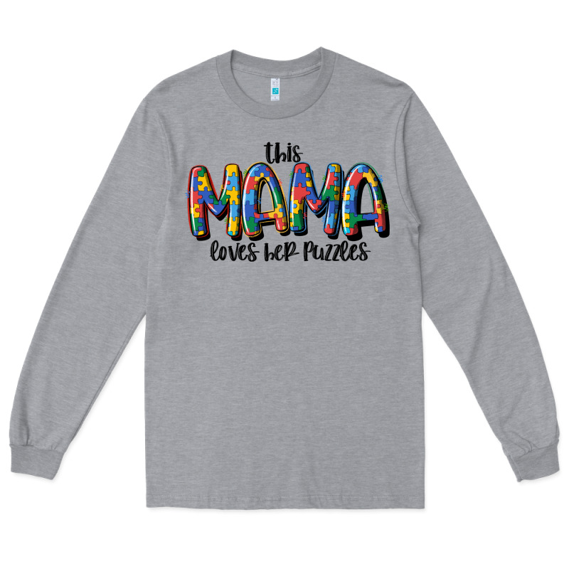 This Mama Loves Her Puzzle Long Sleeve Tee by MaliasSmallBusiness | Teevron