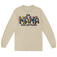 Mushroom this mama loves her puzzle Long Sleeve Tee - MaliasSmallBusiness