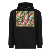 Black Easter Quail Egg And Daisy Heavyweight Hoodie - RanaPortraitStore