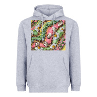 Heather Grey Easter Quail Egg And Daisy Heavyweight Hoodie - RanaPortraitStore