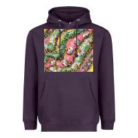 Plum Easter Quail Egg And Daisy Heavyweight Hoodie - RanaPortraitStore
