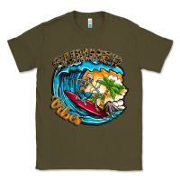 Army Green Summer Vibes Classic Tee - CowhideDigitalArt