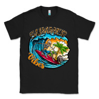 Black Summer Vibes Classic Tee - CowhideDigitalArt