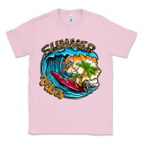 Bubblegum Pink Summer Vibes Classic Tee - CowhideDigitalArt