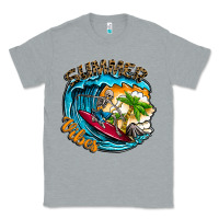 Heather Grey Summer Vibes Classic Tee - CowhideDigitalArt