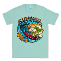 Seafoam Summer Vibes Classic Tee - CowhideDigitalArt