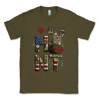 Army Green Deer Hunting Usa Flag Classic Tee - LillyAllenDesigns