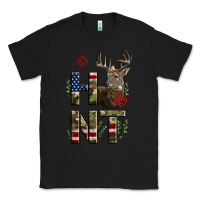 Black Deer Hunting Usa Flag Classic Tee - LillyAllenDesigns