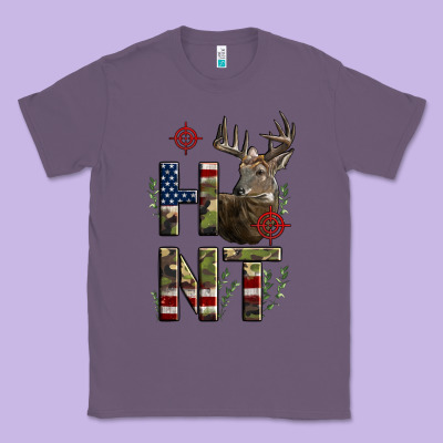 Deer Hunting Usa Flag Classic Tee Designed By Lillyallendesigns