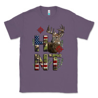 Lavender Deer Hunting Usa Flag Classic Tee - LillyAllenDesigns