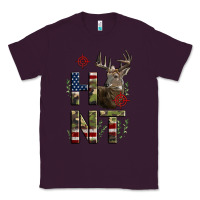 Plum Deer Hunting Usa Flag Classic Tee - LillyAllenDesigns