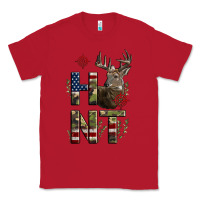 Red Deer Hunting Usa Flag Classic Tee - LillyAllenDesigns
