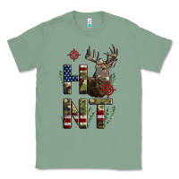 Sage Deer Hunting Usa Flag Classic Tee - LillyAllenDesigns