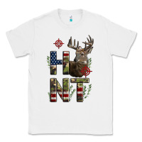 White Deer Hunting Usa Flag Classic Tee - LillyAllenDesigns