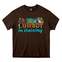Chocolate Brown cowboy in training Heavy Core Tee - Zillion Design Studio