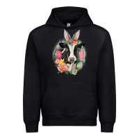 Black Happy Easter Cow Easter Day Urban Hoodie - CowGirlArtShop
