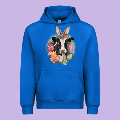Happy Easter Cow Easter Day Urban Hoodie Designed By Cowgirlartshop