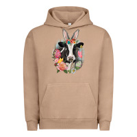 Pigment Burro Happy Easter Cow Easter Day Urban Hoodie - CowGirlArtShop