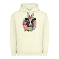 Pigment Pistachio Happy Easter Cow Easter Day Urban Hoodie - CowGirlArtShop