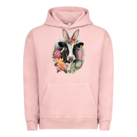 Pigment Salmon Happy Easter Cow Easter Day Urban Hoodie - CowGirlArtShop