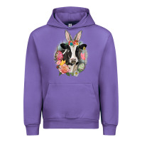 Tulip Happy Easter Cow Easter Day Urban Hoodie - CowGirlArtShop