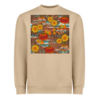 Mushroom pumpkin plaid sunflower seamless min Heavyweight Sweatshirt - AdoDesignShop
