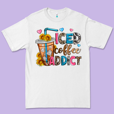 Iced Coffee Addict Premium Tee Designed By Zillion Design Studio