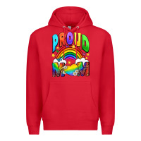 Red Proud Mom Premium Hoodie - NancyCooperArtShop