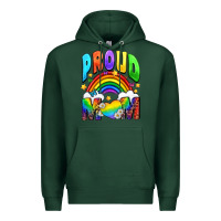 Sports Green Proud Mom Premium Hoodie - NancyCooperArtShop