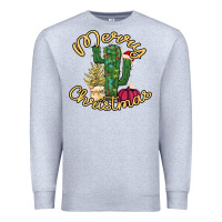 Heather Grey Cactus Christmas Premium Sweatshirt - Bettercallsaul