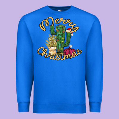 Cactus Christmas Premium Sweatshirt Designed By Bettercallsaul